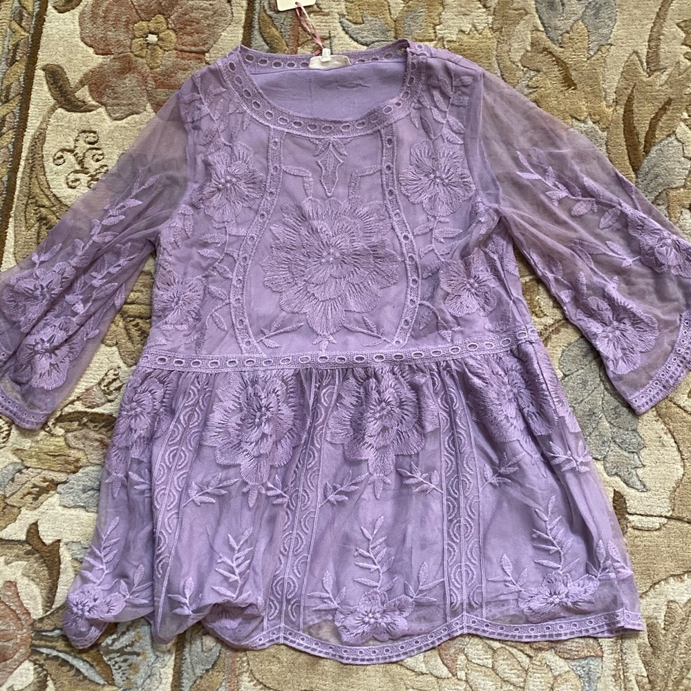 Purple lace blouse